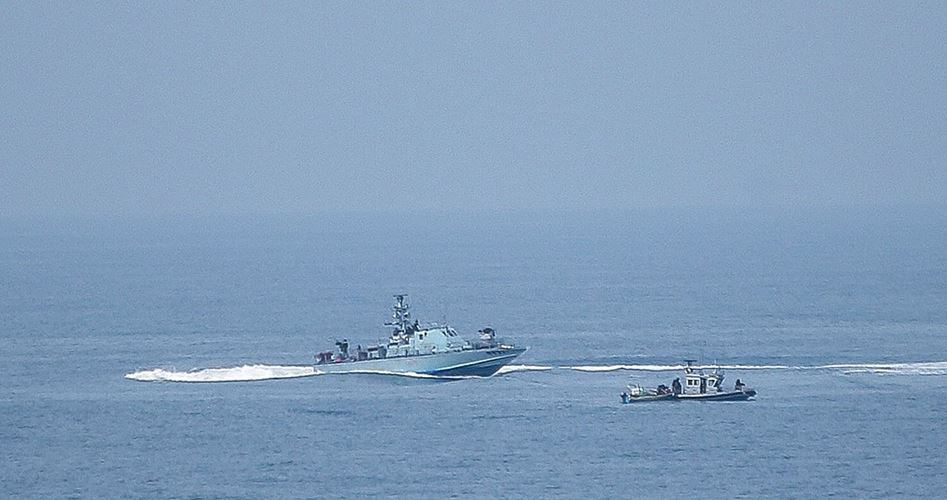 Israeli navy harassing Palestinian fishermen off the Gaza coast. (File photo)