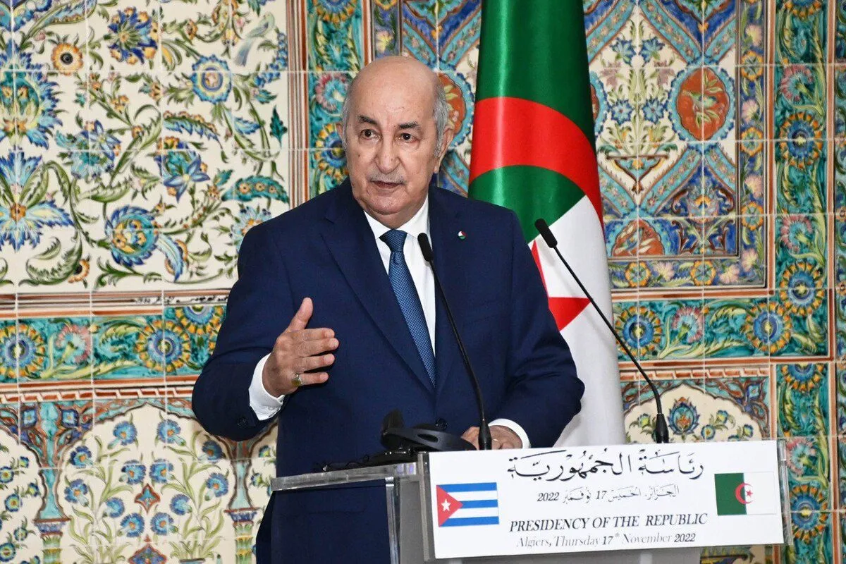 Algeria President Renews his Call for Defending Palestinian Rights