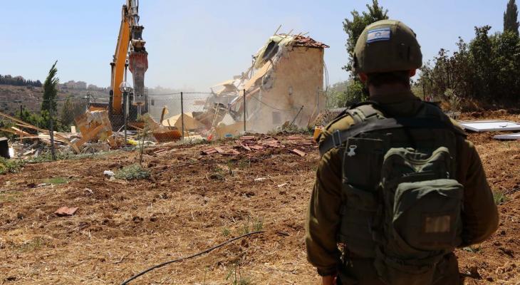 Israeli occupation forces demolished a Palestinian home in Al-Khadr town, south of the occupied West Bank city of Bethlehem.