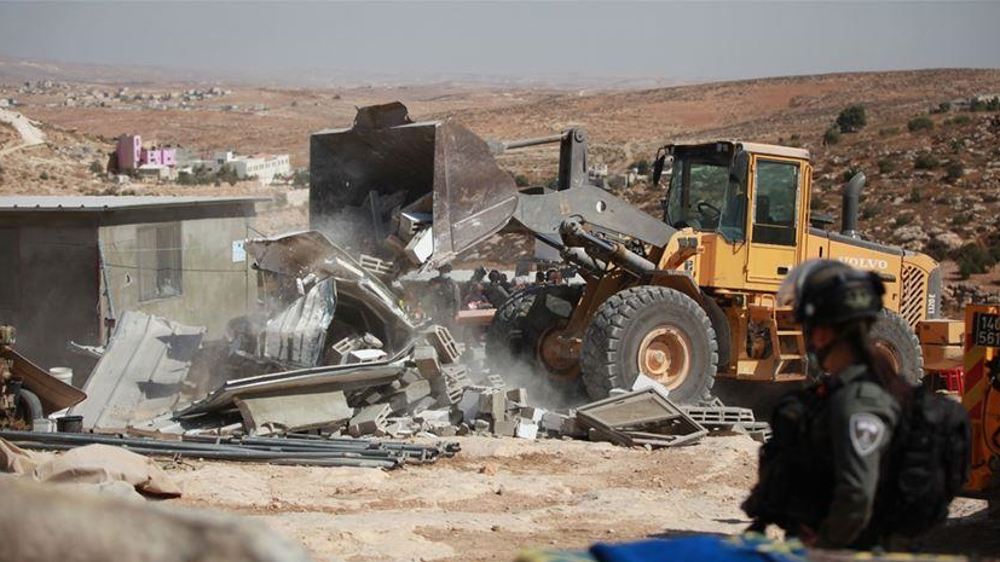 Israeli forces IOF demolished two Palestinian rooms used for agricultural purposes and a cement wall in Nabi Ilyas village, east of the occupied West Bank city of Qalqilia
