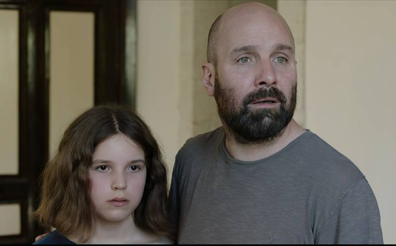 A House in Jerusalem follows a bereaved father and his daughter, played by Johnny Harris and Miley Locke. Photo: Heretic Films