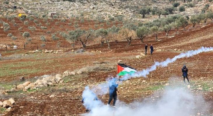 Israeli occupation forces IOF quelled several Palestinian marches held on Friday, February 3, in the occupied West Bank, injuring dozens of protesters.