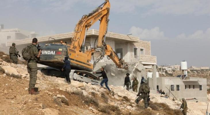 Israeli occupation forces IOF demolished two Palestinian-owned homes in the occupied West Bank cities of Jericho and Bethlehem