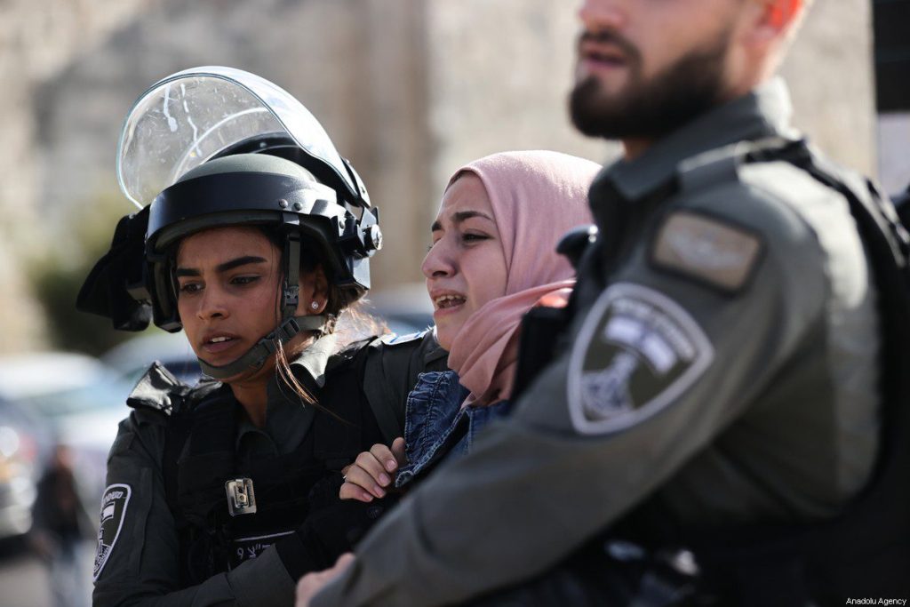Female detained Palestinians