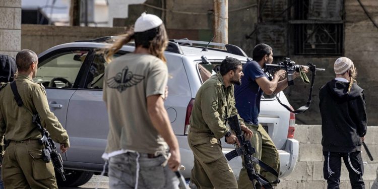 Israeli Settlers Under IOF Protection Attack  Village of Madama in Nablus