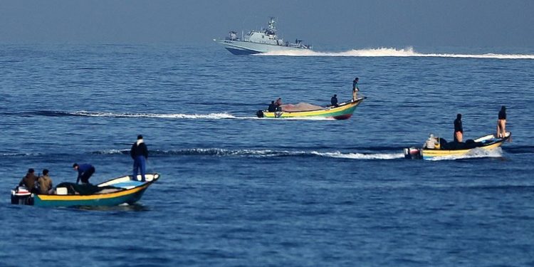 The Israeli occupation navy once again engaged in a hostile confrontation with Palestinian fishermen near the northern Gaza Strip coast.