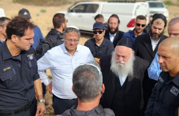 In a highly controversial move, Israeli bulldozers, accompanied by Israeli occupation forces and far-right government ministers, carried out the demolition of Palestinian structures in the village of Tel Arad in the occupied Naqab region on Tuesday.