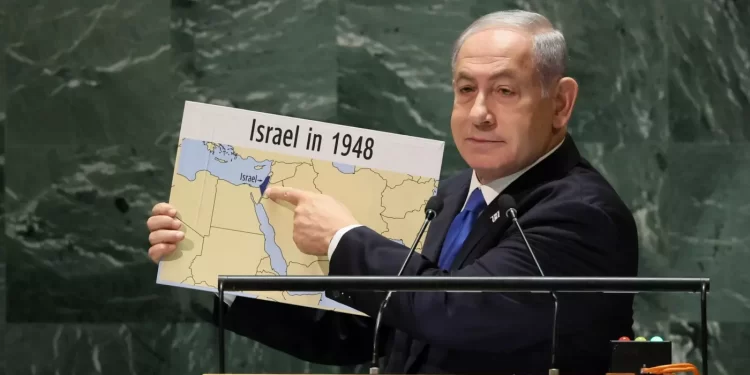Netanyahu Presents Controversial Map Erasing Palestine at UN General Assembly