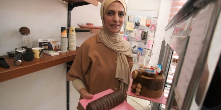 Ayat Matir is an owner of a small bakery business in Gaza