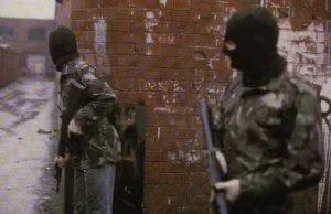 Volunteers of the Belfast Brigade of the Irish Republican Army on patrol, British Occupied North of Ireland, 1989