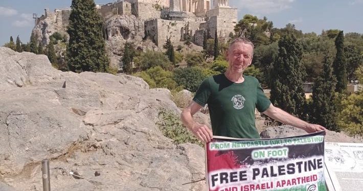 Irish Activist Arrives in Palestine on Foot
