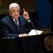 Palestinian Authority President Mahmoud Abbas addresses the 78th session of the United Nations General Assembly, September 21, 2023. (AP Photo/Craig Ruttle)
