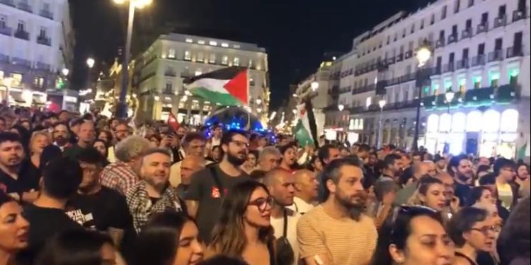 Video| Demonstrations in support of Gaza in Madrid