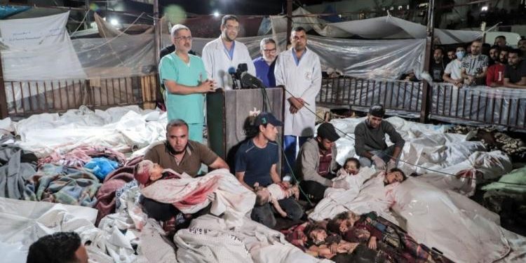 As the sun dipped below the horizon, casting a tranquil orange glow over the Baptist Hospital, the people of Gaza prepared for another night of uncertainty.