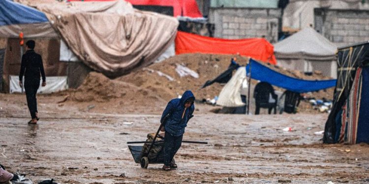 Winter Deepens Displaced Gazans Suffering as Tents Fail First Test