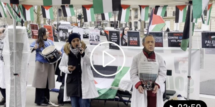 French Activists Protest for Palestinian Doctor Hossam Abu Safiya’s Release