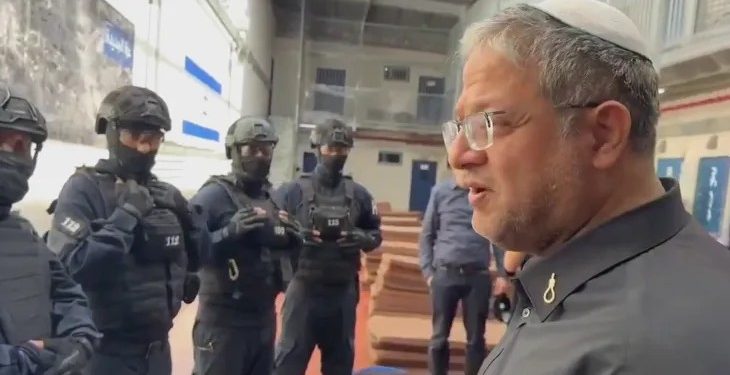 Ben-Gvir Says He Is “Eager” to Execute Palestinian Prisoners in Video Message